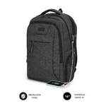 Subblim Mochila Air Padding para Portatil de 16" - Departamentos y Bolsillos Organizadores - Resistente al Agua - Puerto