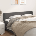 VidaXL Testiera ad Orecchio Grigio 183x23x78/88 cm in Similpelle