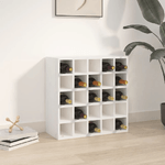 VidaXL Portabottiglie Bianco 56x25x56 cm in Legno Massello di Pino