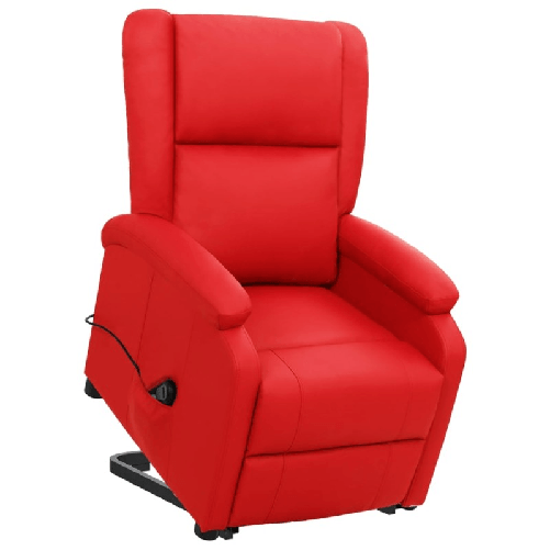 VidaXL Poltrona Alzapersona Rosso in Similpelle