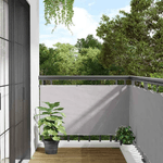 VidaXL Paravento da Balcone Grigio 500x75 cm in PVC