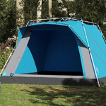 VidaXL Tenda da Campeggio Cabina 4 Persone Blu a Rilascio Rapido