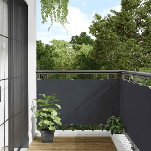 VidaXL Paravento da Balcone Antracite 600x75 cm in PVC