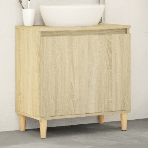 VidaXL Mobile Lavabo Rovere Sonoma 58x33x60 cm in Legno Multistrato