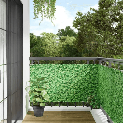 VidaXL Paravento da Balcone con Aspetto Pianta Verde 300x75 cm PVC
