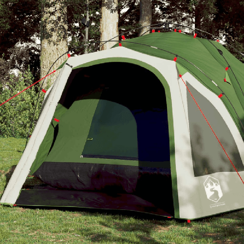 VidaXL Tenda a Cupola da Campeggio 3 Persone Verde a Rilascio Rapido