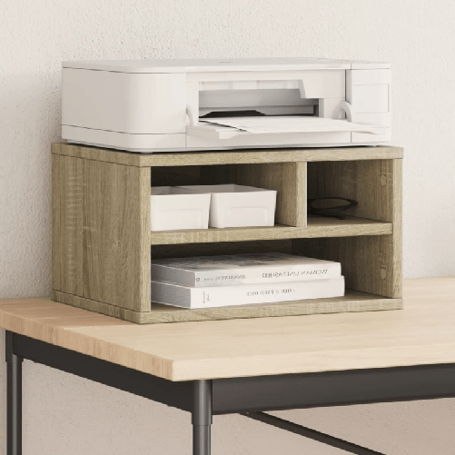 VidaXL Supporto Stampante Rovere Sonoma 40x32x22,5cm Legno Multistrato