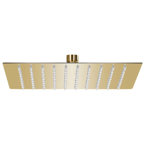 VidaXL Testa Doccia a Pioggia in Acciaio Inox 20x20cm Quadrata Oro