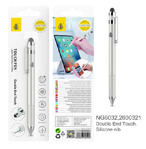 Senza marca TOUCH PEN CON DOPPIA PUNTA BIANCA - NG6032
