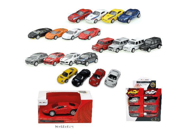 Senza marca MODELLINI AUTO SPORT RETROCARICA 1:43 - 95671