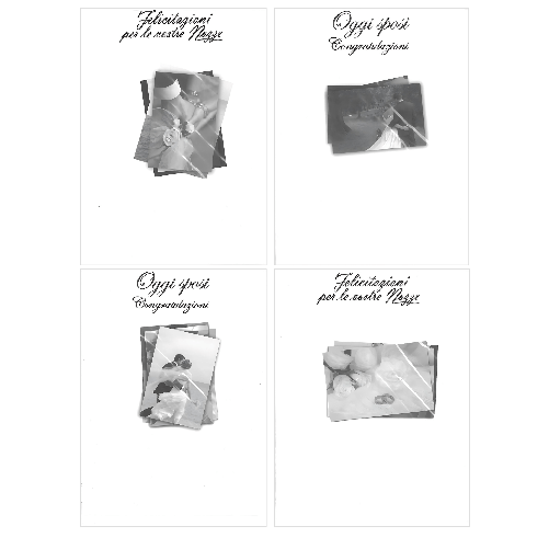 Senza marca H15165/6 - MATRIMONIO 'BLACK &amp; WHITE' (12PZ)