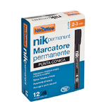 Senza marca FELTRO INDELEBILE NICKOFFICE NERO P.TA TONDA (12PZ)