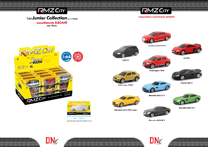 Senza marca MODELLINI AUTO RMZ CITY JUNIOR ASS.A 1:64 - 95666