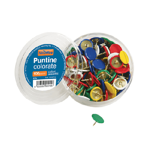 Senza marca SCATOLA 100 PUNTINE COLORATE ASSORTITE