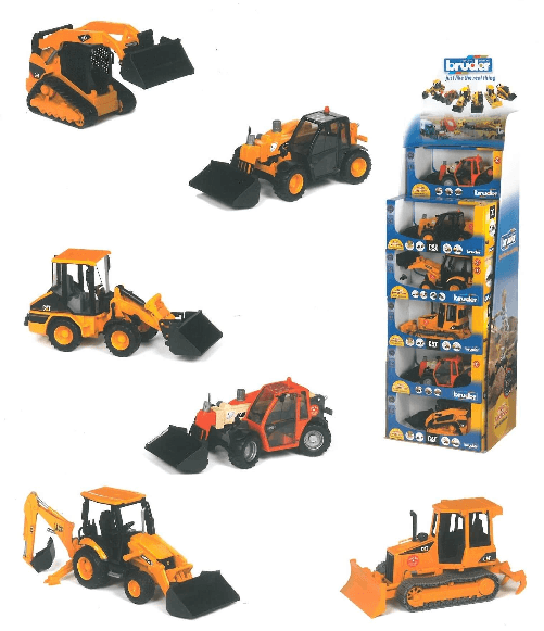 Senza marca MODELLINO CAT MEZZI LAVORO BRUDER - 35cm - 6 SOGG. 93571