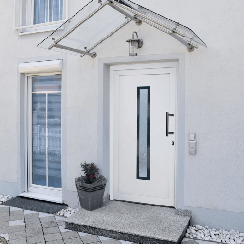 VidaXL Porta Ingresso Bianca 98x208 cm in PVC