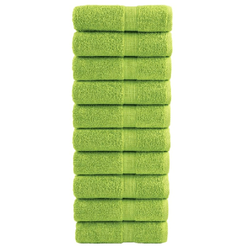 VidaXL Salviette Premium SOLUND 10 pz Verde Mela 30x30cm 600 g/m²
