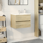 VidaXL Mobile Lavabo Rovere Sonoma 60x38,5x45 cm in Legno Multistrato