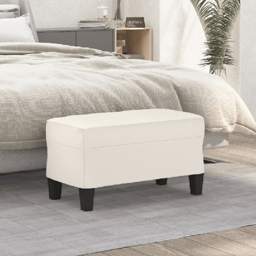 VidaXL Panca Crema 70x35x41 cm in Similpelle