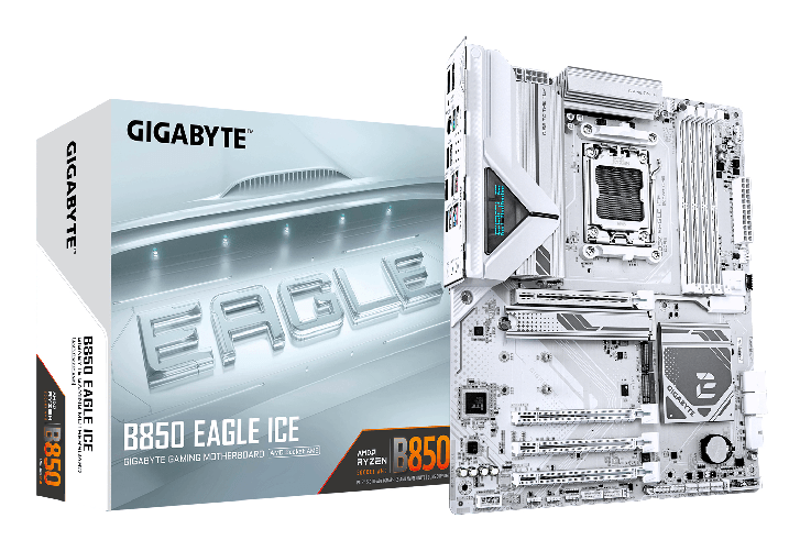 GIGABYTE B850 EAGLE ICE Scheda Madre – CPU AMD Ryzen serie 9000, VRM digitale a 8+2+2 fasi