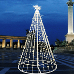 Albero di natale luminoso 3D 560 led luce bianca calda