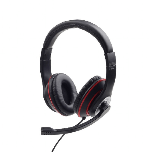 GEMBIRD Auricolari con Microfono GEMBIRD MHS-03-BKRD Nero Rosso