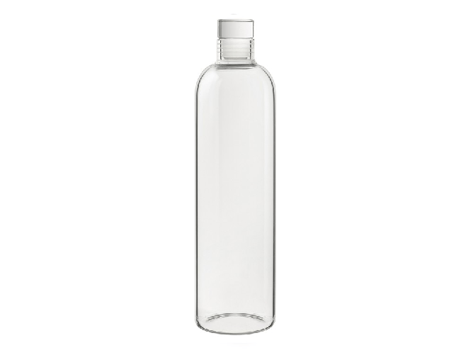 H&h 6x H&amp;H Bottiglia in vetro borosilicato trasparente con tappo con guarnizione lt 1,0