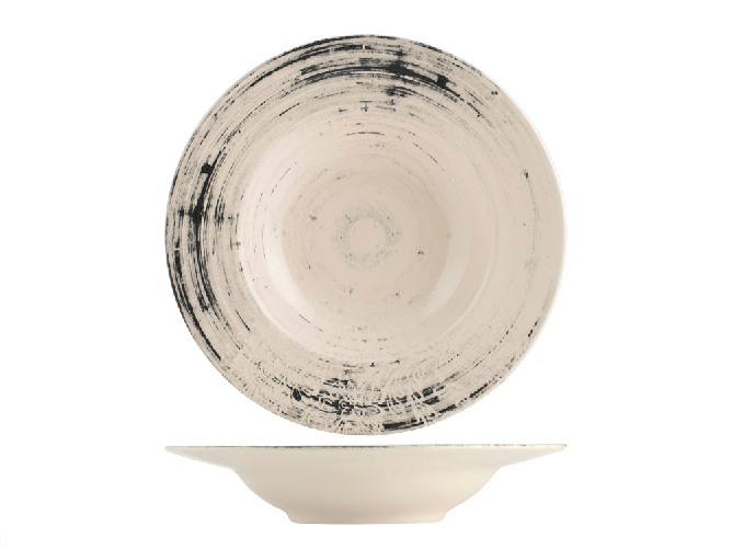 H&h H&amp;H Confezione 12 piatti Silk pasta in stoneware cm 28