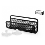 H&h H&amp;H Porta spugne con ventosa in rete di ferro nero cm 17x5x7.
