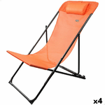 Aktive Lettino reclinabile Aktive Arancio 53 x 87 x 78 cm (4 Unità)