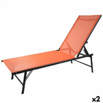 Aktive Lettino reclinabile Aktive Arancio 180 x 35 x 49 cm (2 Unità)