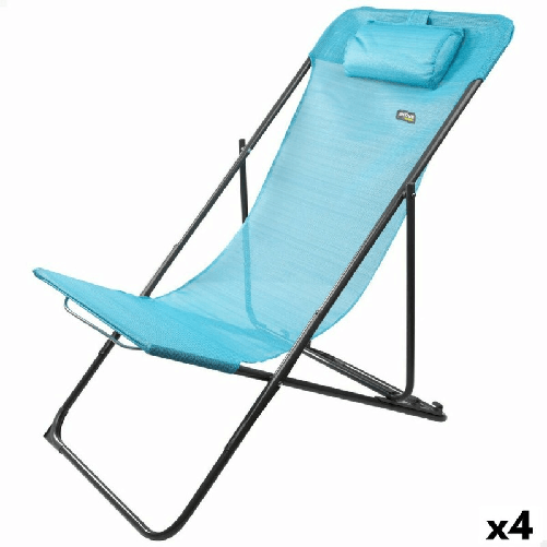 Aktive Lettino reclinabile Aktive Azzurro 53 x 87 x 78 cm (4 Unità)