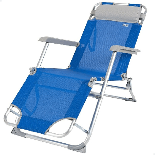 Aktive Lettino reclinabile Aktive Azzurro 153 x 33 x 47 cm