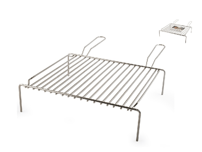 Crazystock Selected Home Graticola per camino con 2 manici cm. 40x35