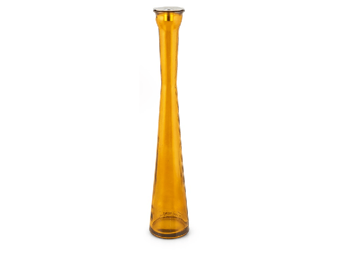 H&h H&amp;H Candeliere in vetro riciclato ambra cm. 51