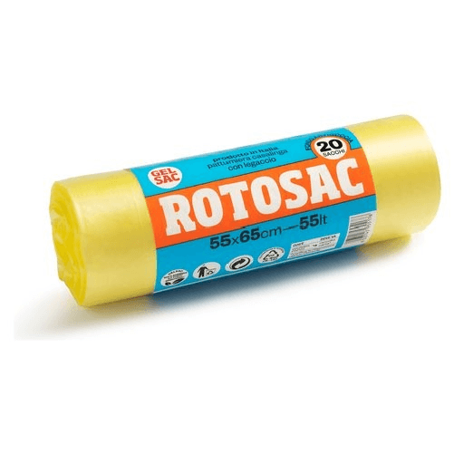 Gel Sac Set sacchi spazzatura ROTOSAC con legaccio Giallo