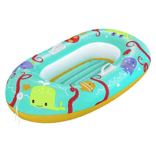 TrAdE Shop Traesio  Canotto Canottino Gonfiabile Per Bambini Balena Pesci Granchio Felice 119x79cm 34009 -