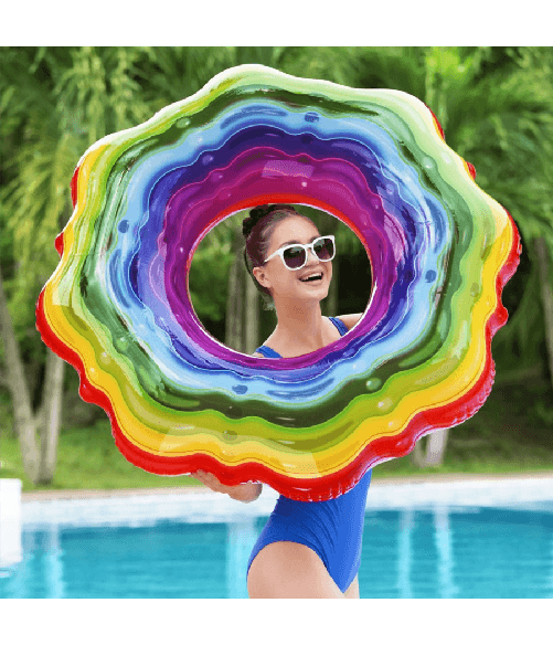 TrAdE Shop Traesio Bestway Salvagente Ciambella Gonfiabile Rainbow Arcobaleno Piscina Nuoto Mare -