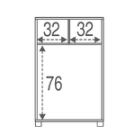 Pidema:Cassettiera cemento con 6 cassetti in legno nobilitato. Armadio settimino ideale per ufficio e camera da letto, dimensioni 70x41x112h cm.