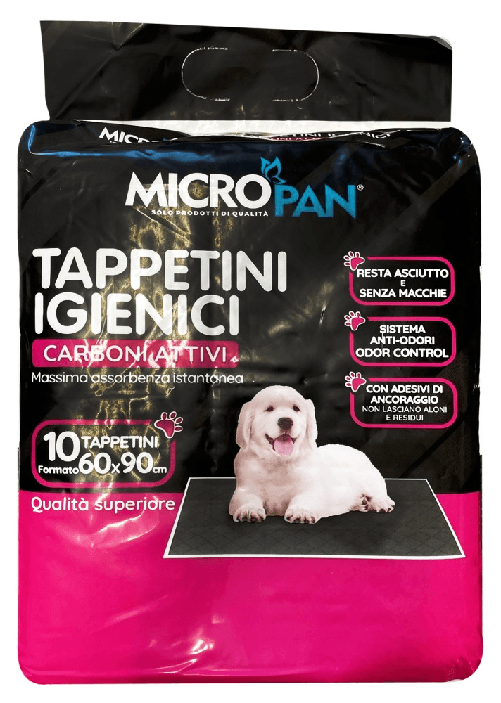 Micropan Tappetini Assorbenti Multiuso 60X90 Cm. 10 Pezzi Carboni Attivi