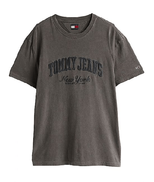 TOMMY JEANS T SHIRT MAGLIA MAGLIE UOMO TOMMY JEANS DM0DM20356 COTONE GRIGIO ORIGINAL PE 2025