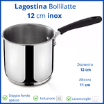 Lagostina bollilatte pentolino per latte acciaio inox induzione bricco pentola 12 cm