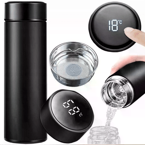 Cecaro Group Thermos Digitale Borraccia Termica Capacità 180ml Tappo Antiperdita