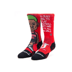 Scrimmage Calzini unisex Scrimmage Stampa basket The Worm Red