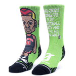Scrimmage Calzini Scrimmage Stampa unisex basket The Worm Green