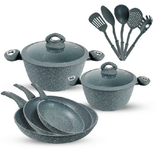 Cecaro Group Set Batteria di Pentole 12 Pezzi
