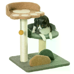 Cecaro Group Albero Tiragraffi 43x39x52 cm con 2 Lettini, Pallina e Rivestimento in Velluto