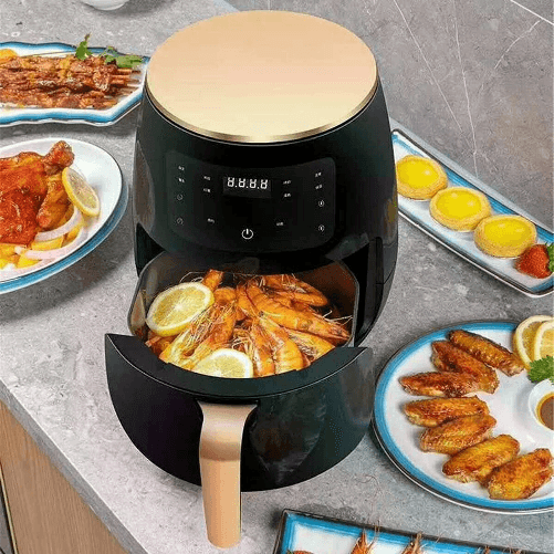 Cecaro group Forno Friggitrice ad Aria da 6 Litri Multifunzione con Touch Screen 2400 W