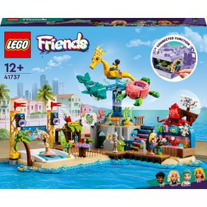 LEGO Friends 41737 Parco dei Divertimenti Marino, Luna Park con Elementi Technic, Giostra con Animali