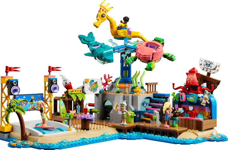 LEGO-Friends-41737-Parco-dei-Divertimenti-Marino-Luna-Park-con-Elementi-Technic-Giostra-con-Animali-Giochi-per-Bambini-12-